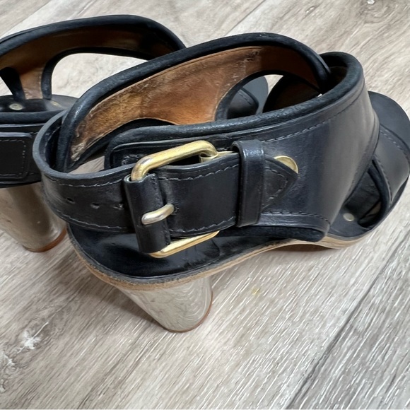 CÉLINE PARIS Leather Sling Back Sandals EU 38.5 - Picture 6 of 16